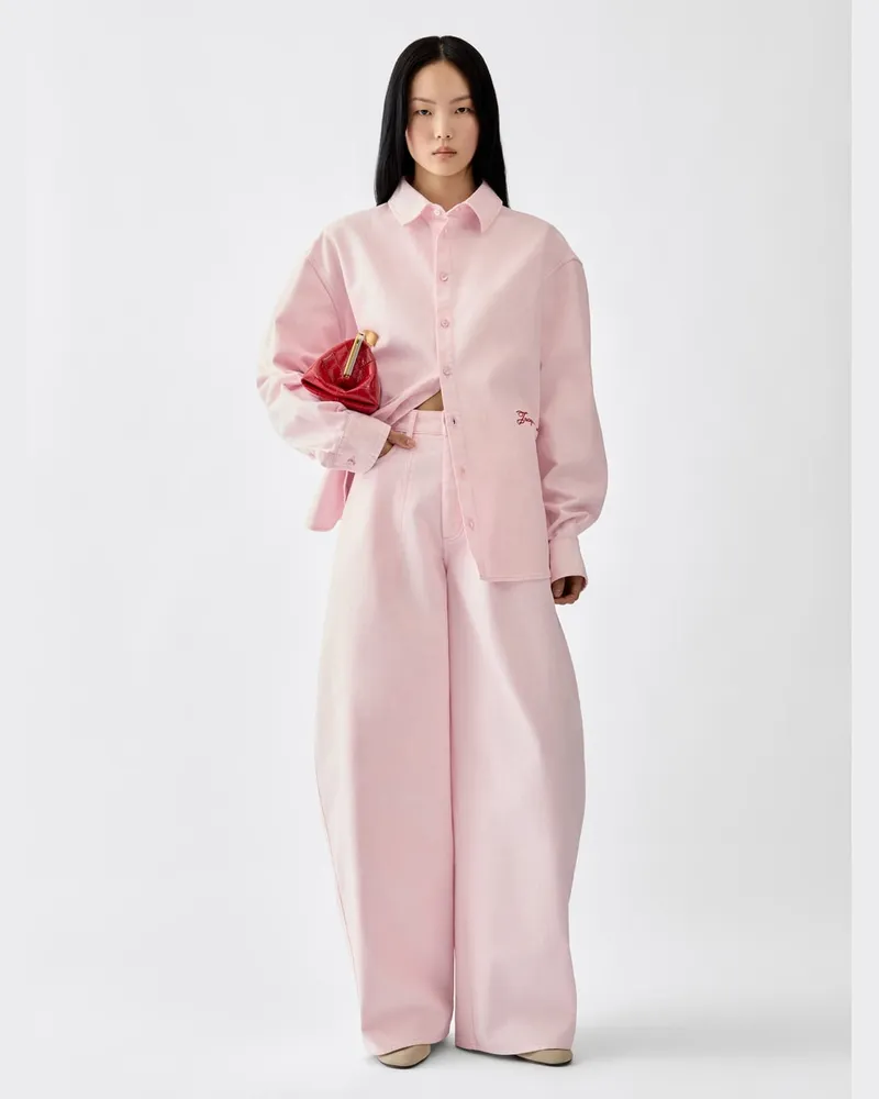 Jacquemus Die De-Nîmes Ovalo Jeans - Rosa Hellrosa