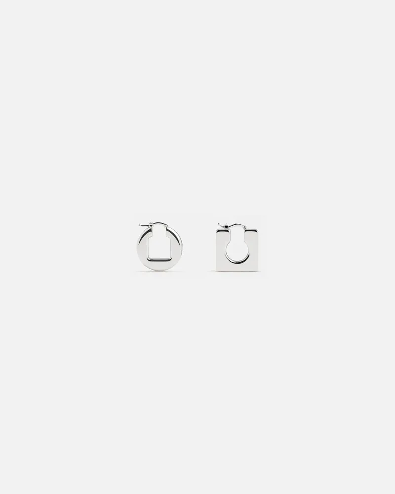 Jacquemus The Rond Carré Earrings - Silver Silver