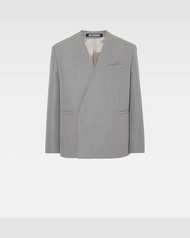 Jacquemus The Cuadrada Jacket - Grey Grey