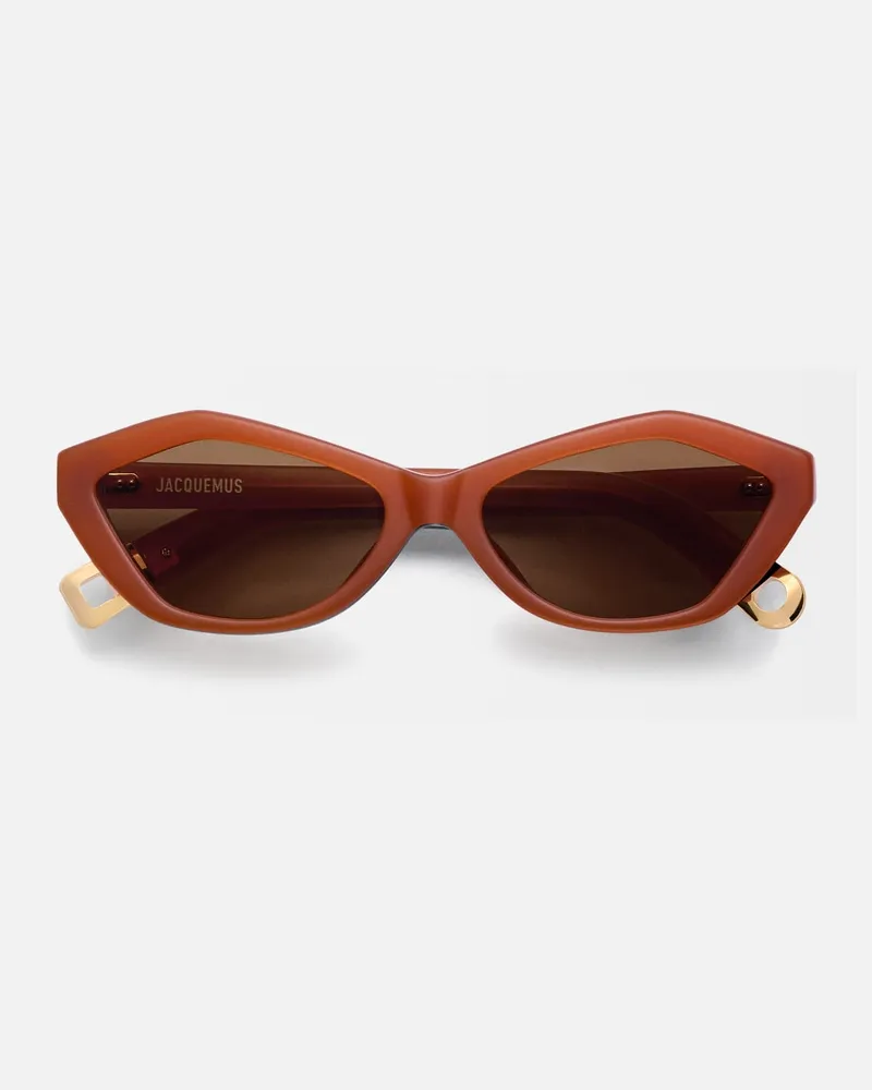 Jacquemus The Bambino Sunglasses - Brown Matt Brown