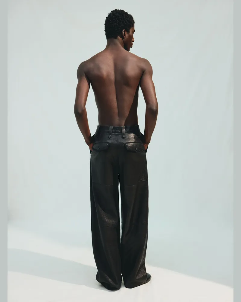 Jacquemus Die Tintore Lederhose - Schwarz Schwarz