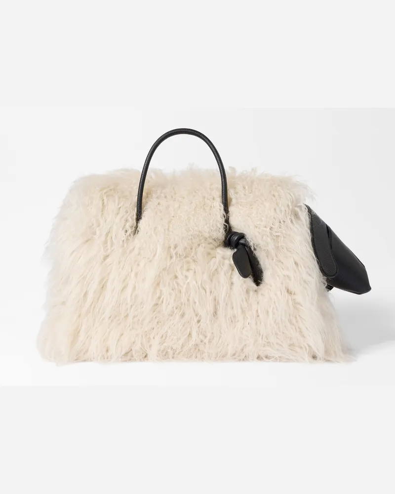 Jacquemus Der Turismo Shopper - Weiß / Schwarz Cremeweiß