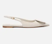 The Flat Duelo Slingbacks - Light Greige