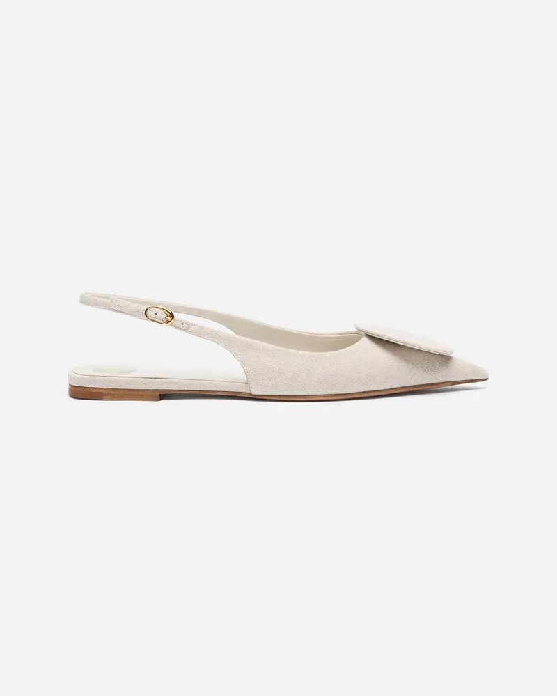 Jacquemus The Flat Duelo Slingbacks - Light Greige Light