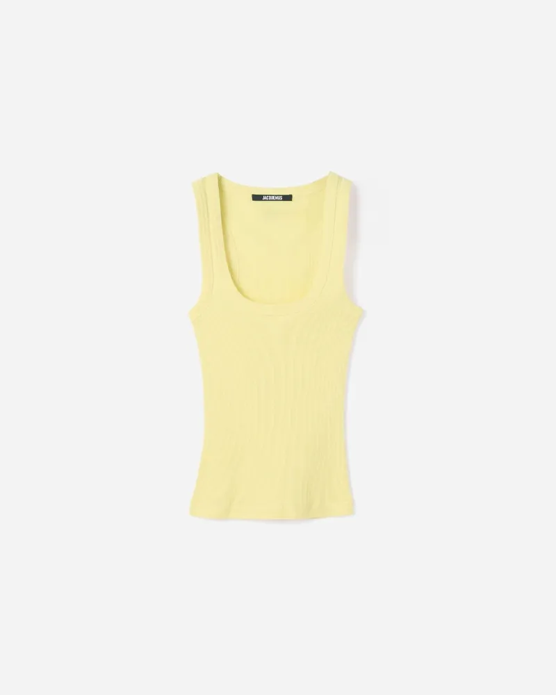 Jacquemus Das Gros Grain Tanktop - Gelb Blassgelb