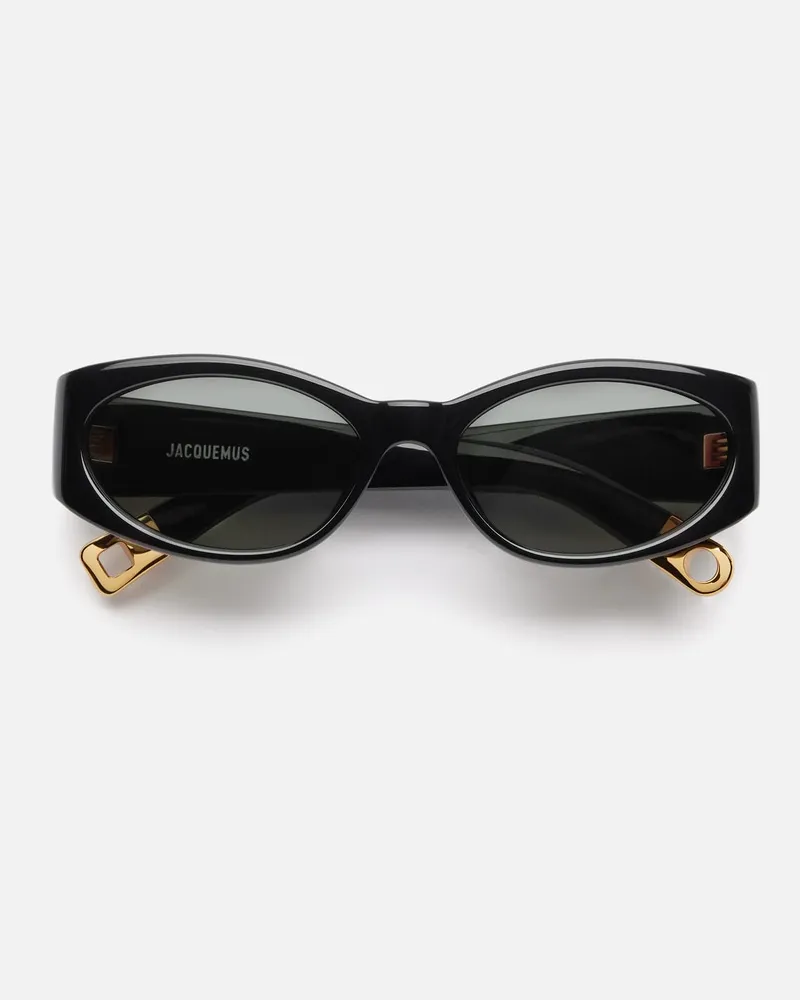 Jacquemus The Ovalo Sunglasses - Black Black