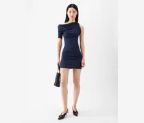 The Drapeado Mini Dress - Dark Navy