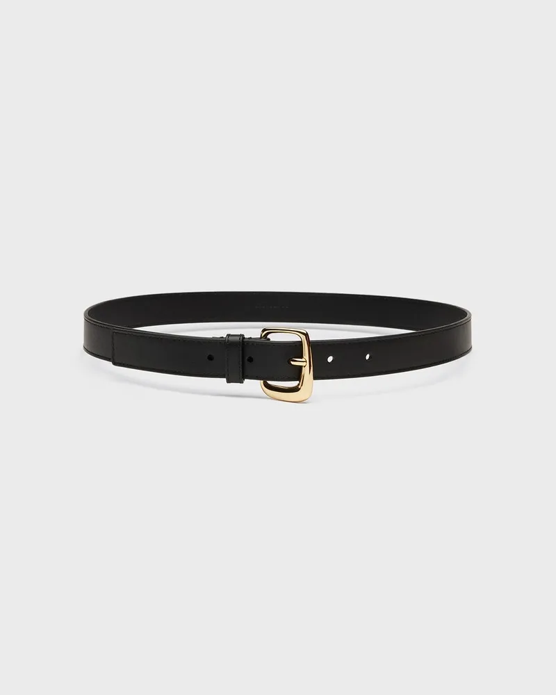 Jacquemus The Ovalo Belt - Black / Gold Black