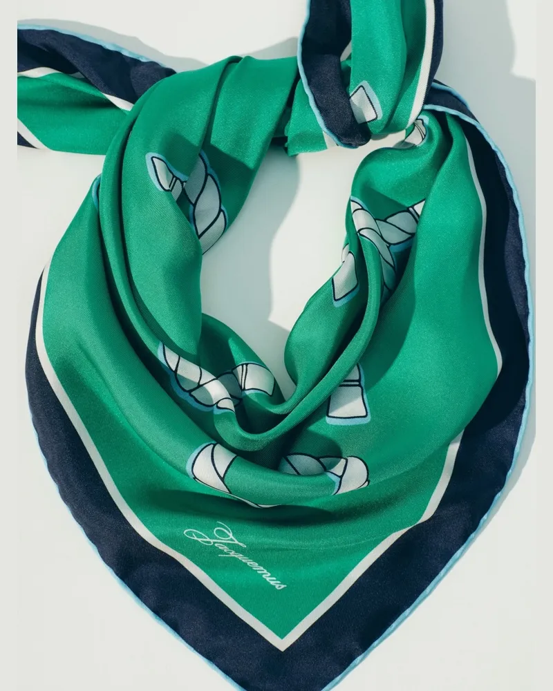 Jacquemus The Corde Scarf - Print Rope Green Print