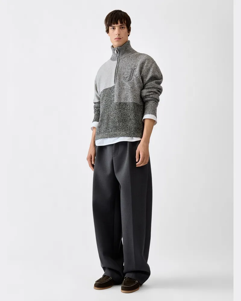 Jacquemus Der Orlando Pullover Mit Reißverschluss Und Rollkragen - Multi-Grau Multi-grau