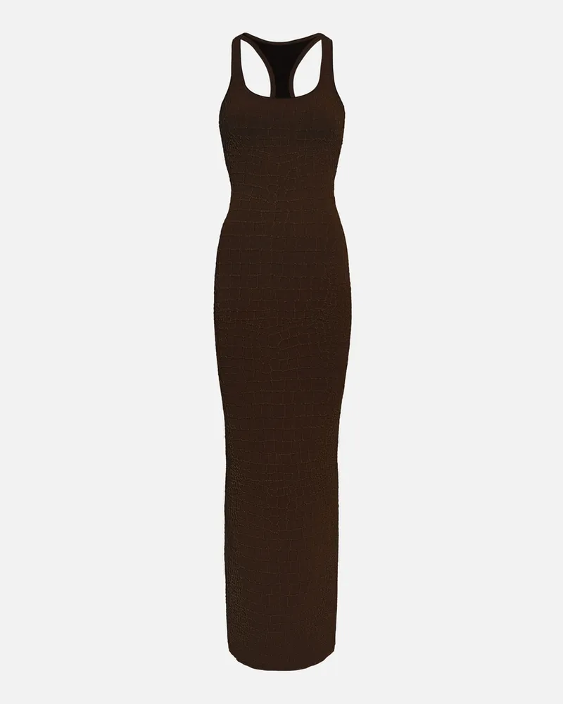 Jacquemus The Scala Dress - Dark Brown Dark