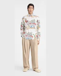 Jacquemus The Simon Shirt - Print Capri Cars White Print