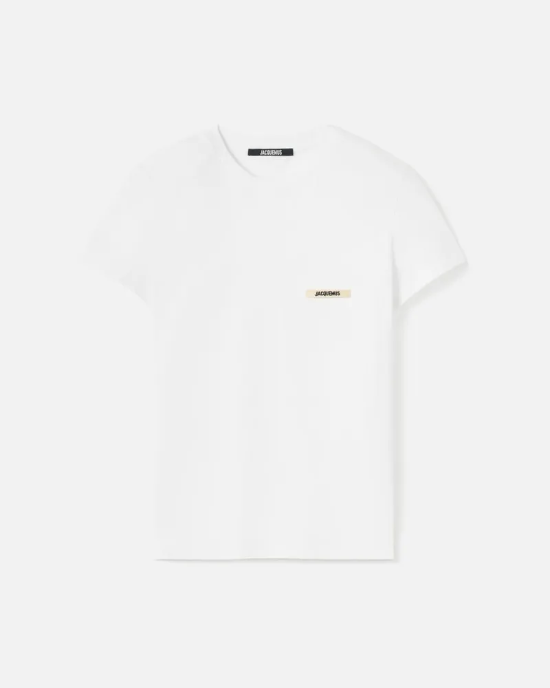 Jacquemus Le T-shirt Gros Grain Manches Courtes - Weiß Weiß