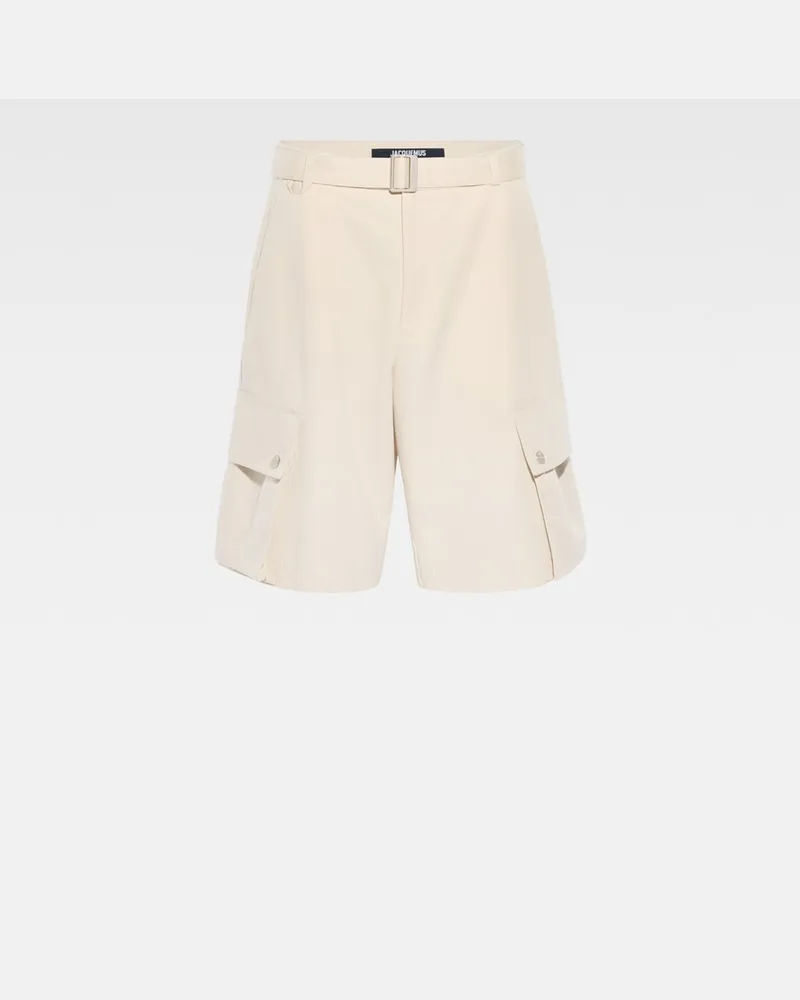 Jacquemus The Cargo Bermuda Shorts - Beige Beige
