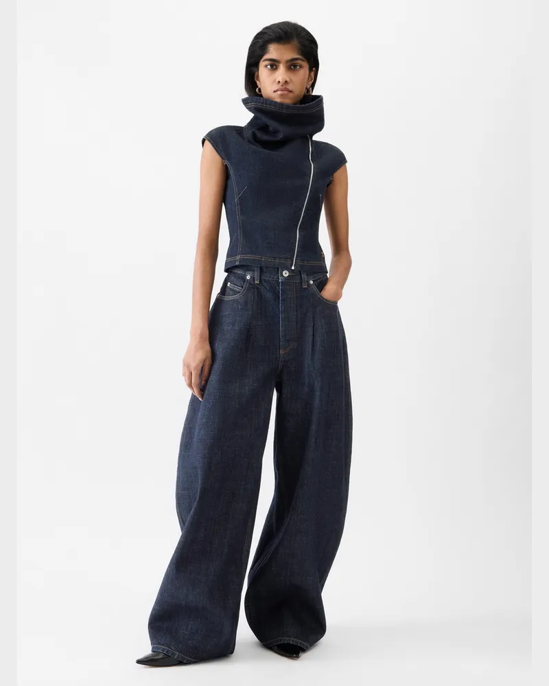 Jacquemus The Pasante De-nîmes Denim Top - Dark Navy Dark