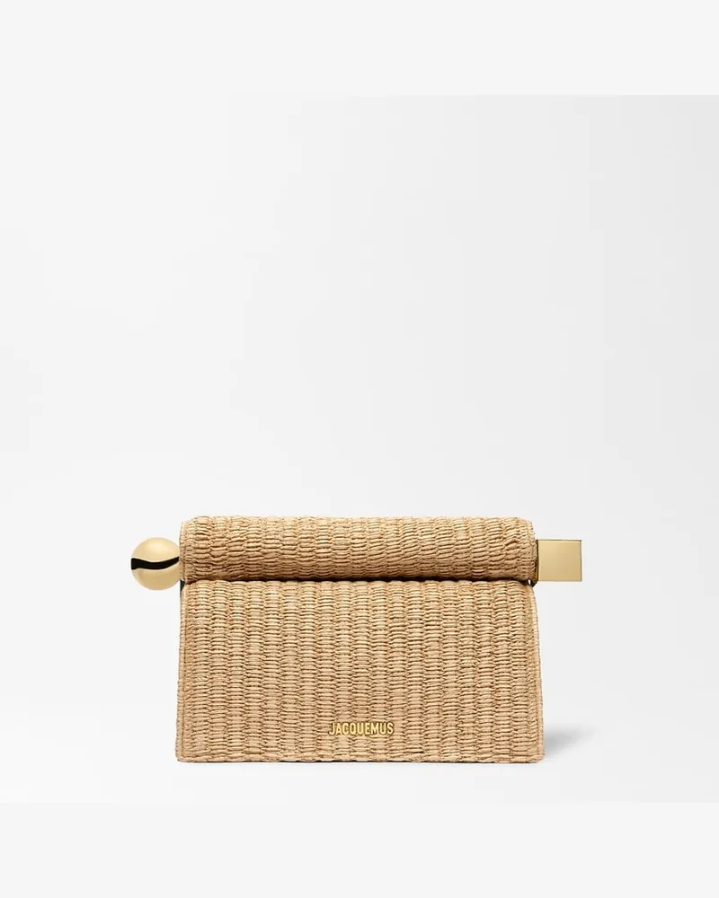 Jacquemus Die Rond Carré Clutch - Natural/Schwarz Natural
