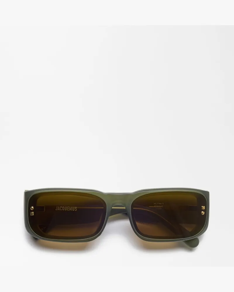 Jacquemus Die Pisco Sonnenbrille - Grün Mat Dunkelgrün