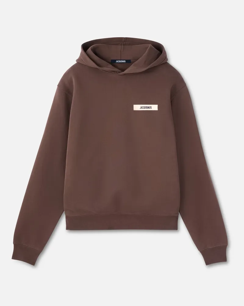 Jacquemus The Gros Grain Hoodie - Dark Brown Dark