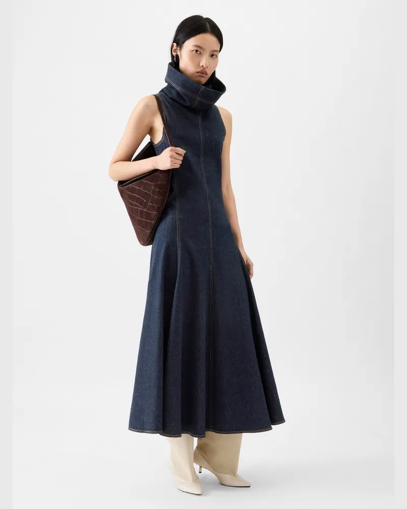 Jacquemus The Triangle De-nîmes Denim Dress - Dark Navy Dark