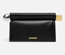 Die Rond Carré Clutch - Schwarz