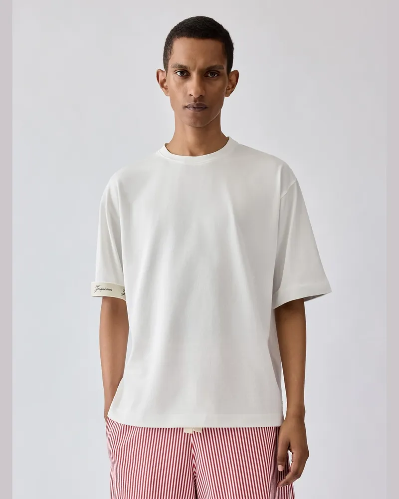 Jacquemus Le T-shirt Rond Carré Manches Courtes - Weiß Weiß