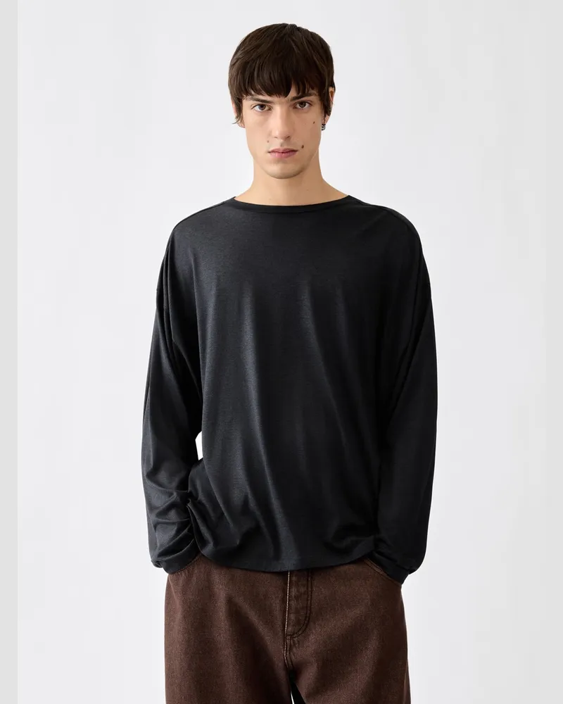Jacquemus Das Soie Langarmshirt - Dark Grau Dark