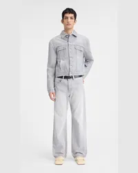 Jacquemus The Denim De-nîmes Jacket - Grey / Off-White Grey