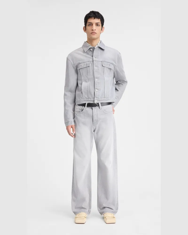 Jacquemus The Denim De-nîmes Jacket - Grey / Off-White Grey