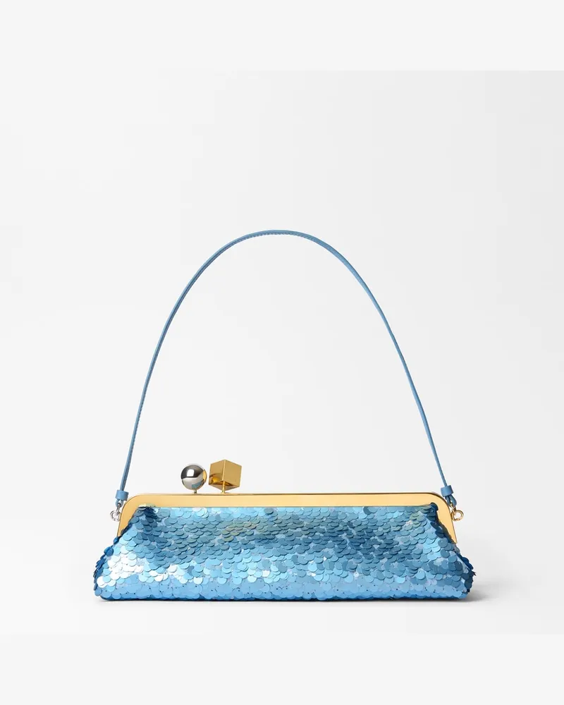 Jacquemus Die Salon Clutch - Blau Grau Blau