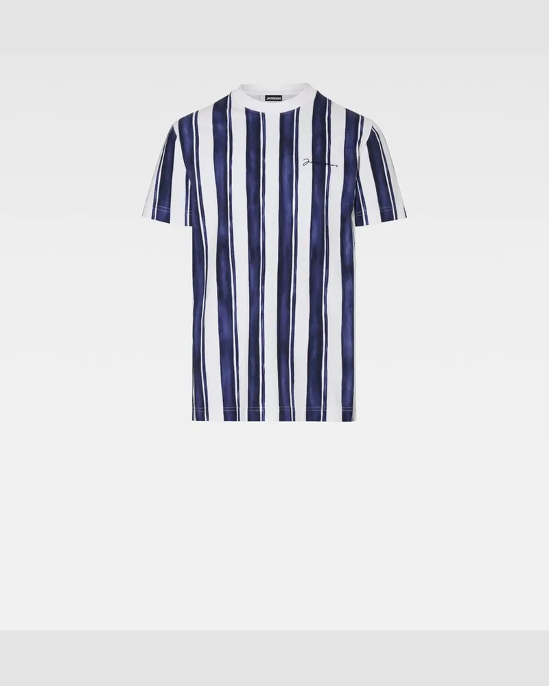 Jacquemus The Rayures T-shirt - Print Rayure Blue Print