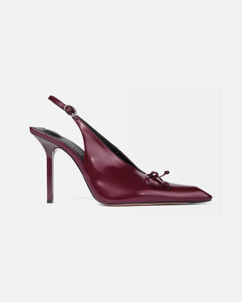 Jacquemus The High Cubisto Slingbacks - Burgundy Burgundy