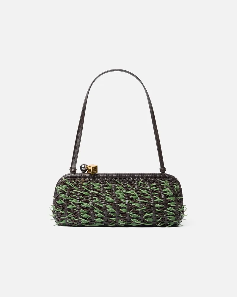 Jacquemus The Large Salon Clutch - Brown / Green Rosemary Brown