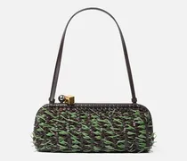 Die Große Salon Clutch - Braun / Grün Rosemary