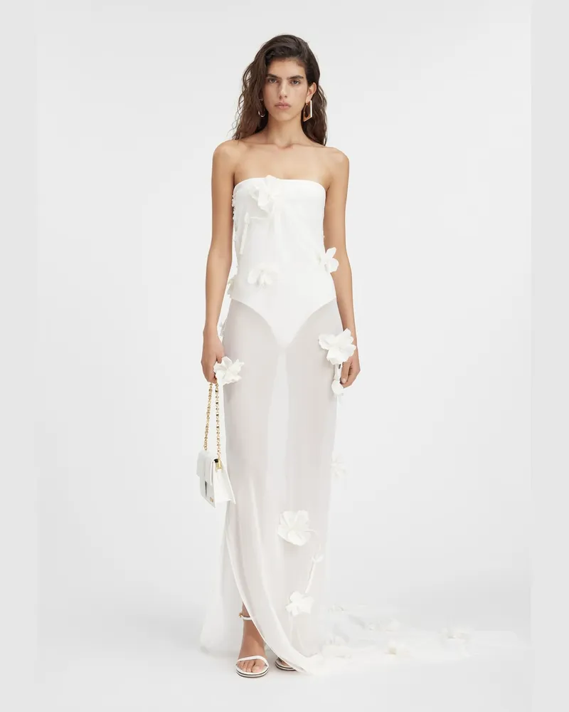 Jacquemus The Bocciolo Long Dress - White White