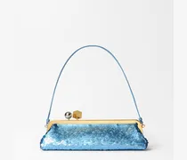 Die Salon Clutch - Blau Grau