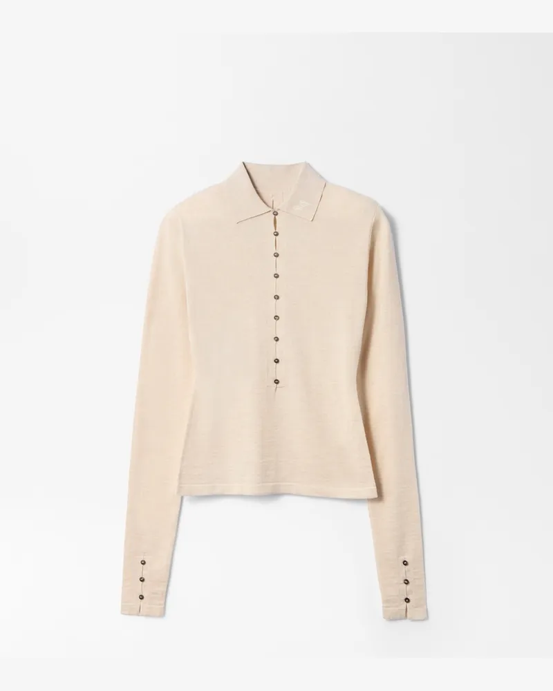 Jacquemus Le Polo Merino Manches Longues - Beige Hellbeige
