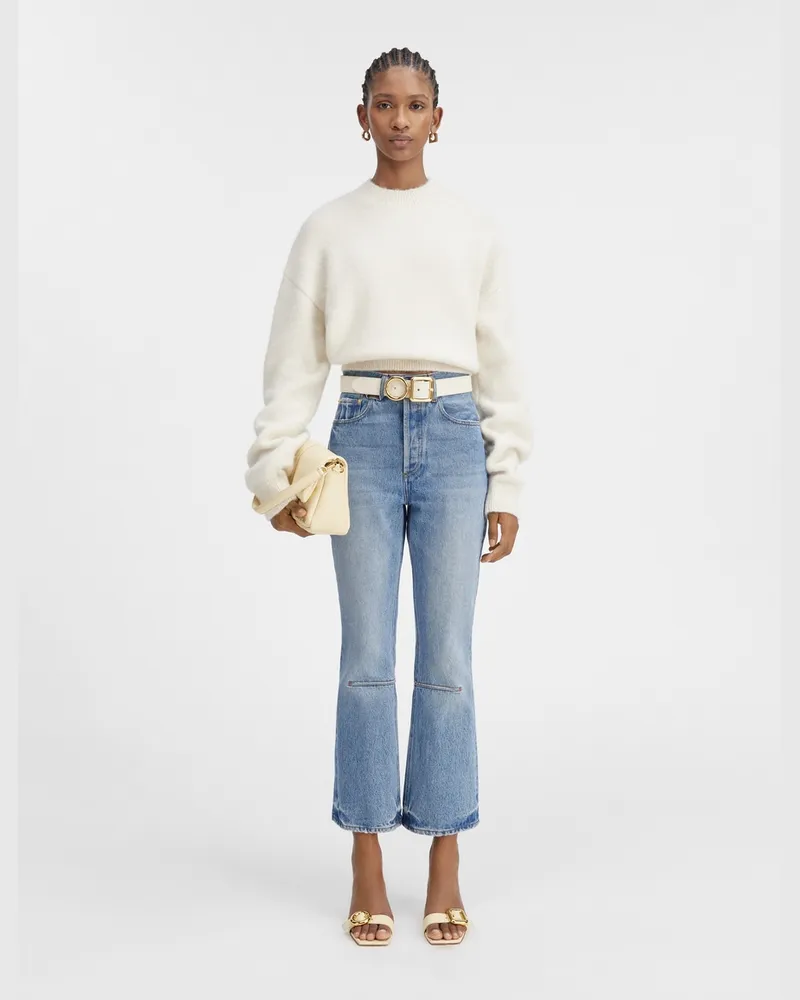 Jacquemus The Cropped De-nîmes Denim Pants - Blue/Tabac Blue