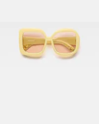 Jacquemus The Carré Rond Sunglasses - Pale Yellow Pale