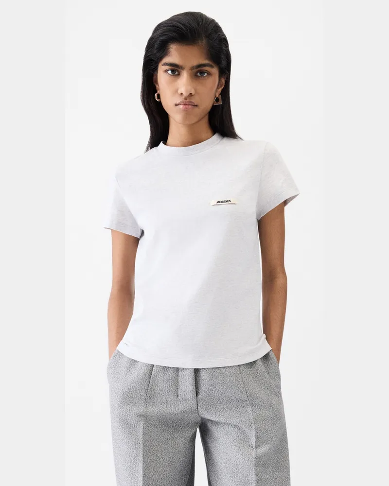 Jacquemus Le T-shirt Gros Grain Manches Courtes - Grau Grau