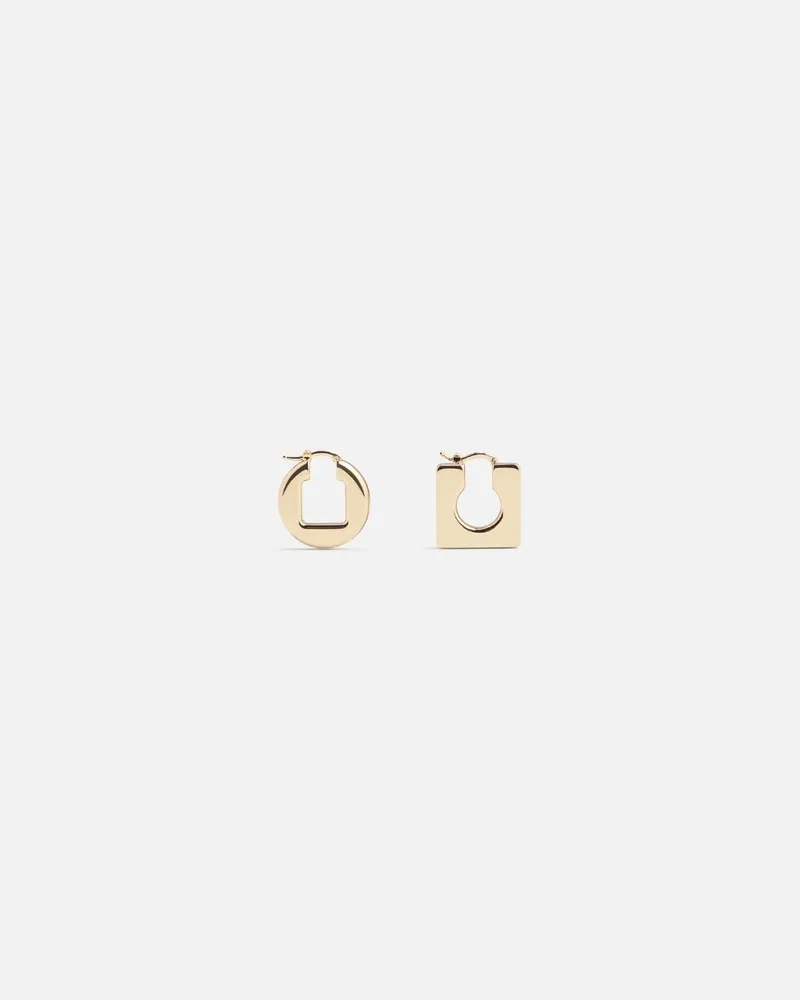 Jacquemus The Rond Carré Earrings - Light Gold Light