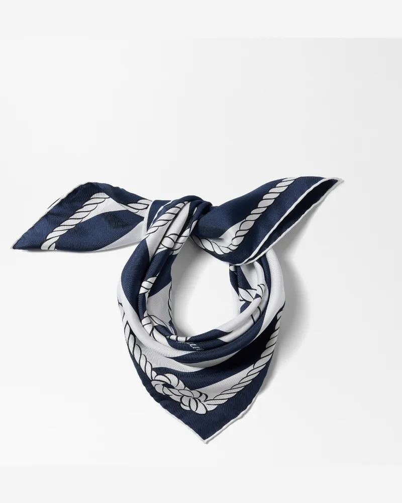 Jacquemus The Bateau Corde Scarf - Print Boat Rope Navy Print