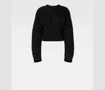 The Torsade Puff Sweater - Black