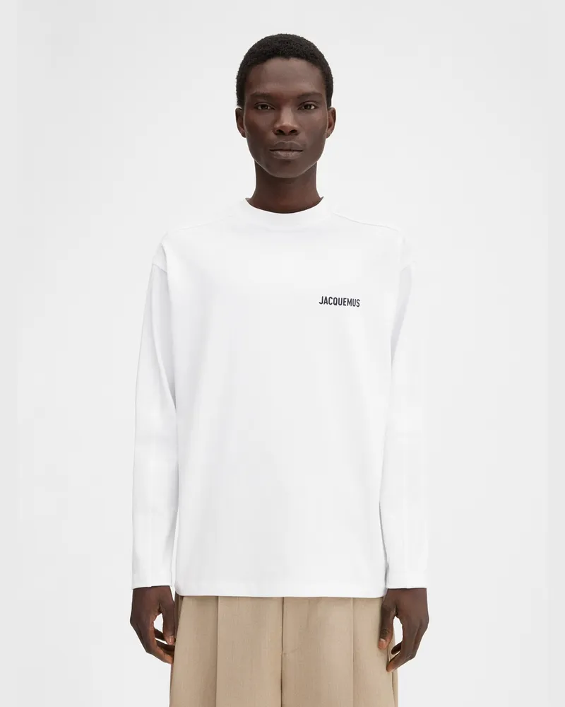 Jacquemus The Montaigne Address Long-sleeve T-shirt - Montaigne White Montaigne