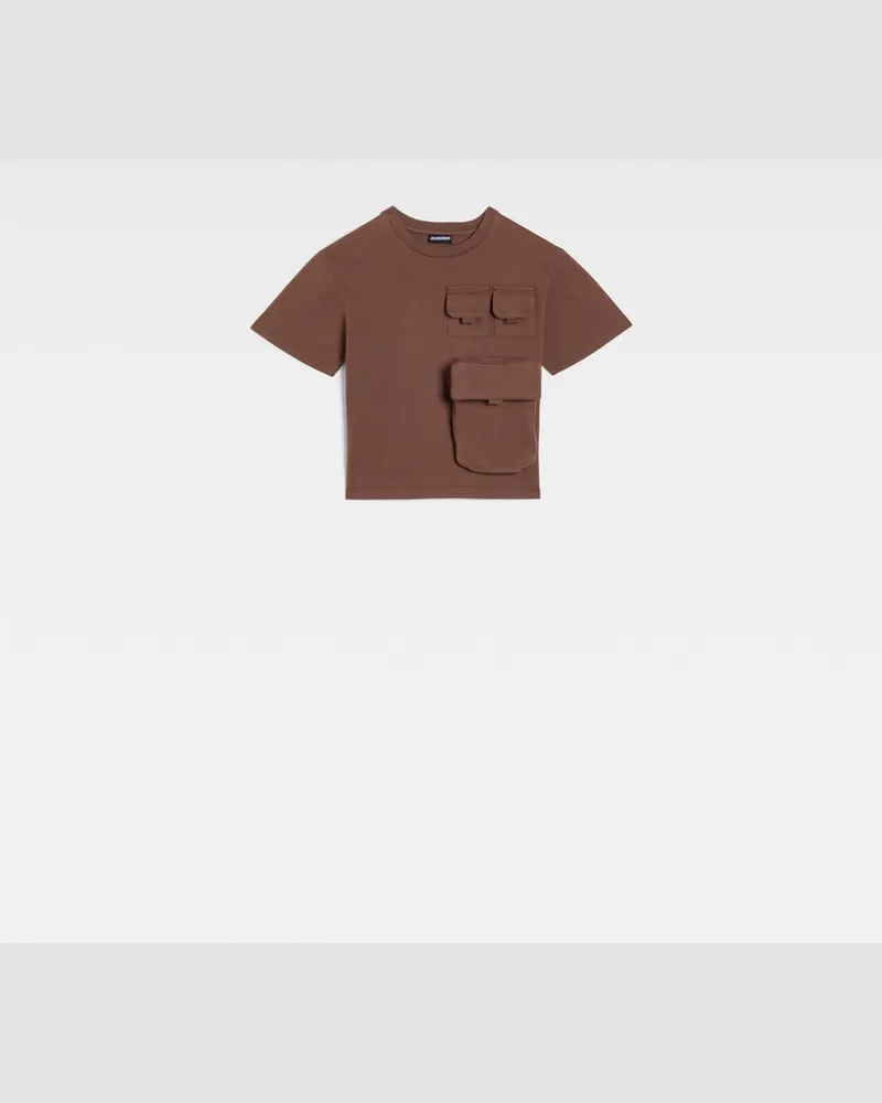 Jacquemus The Bolso Kids' T-shirt - Dark Brown Dark