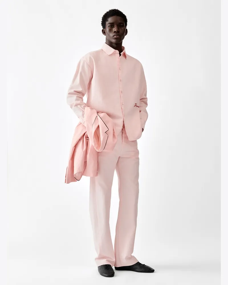 Jacquemus Die Gerade De-Nîmes Jeans - Rosa Hellrosa