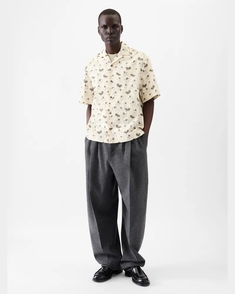 Jacquemus The Jean Shirt - Print Duck Light Beige Grey Print