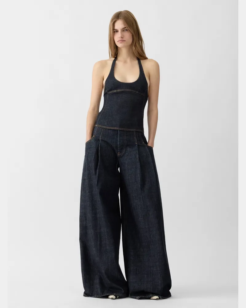 Jacquemus The Lavoir De-nîmes Denim Top - Dark Navy Dark