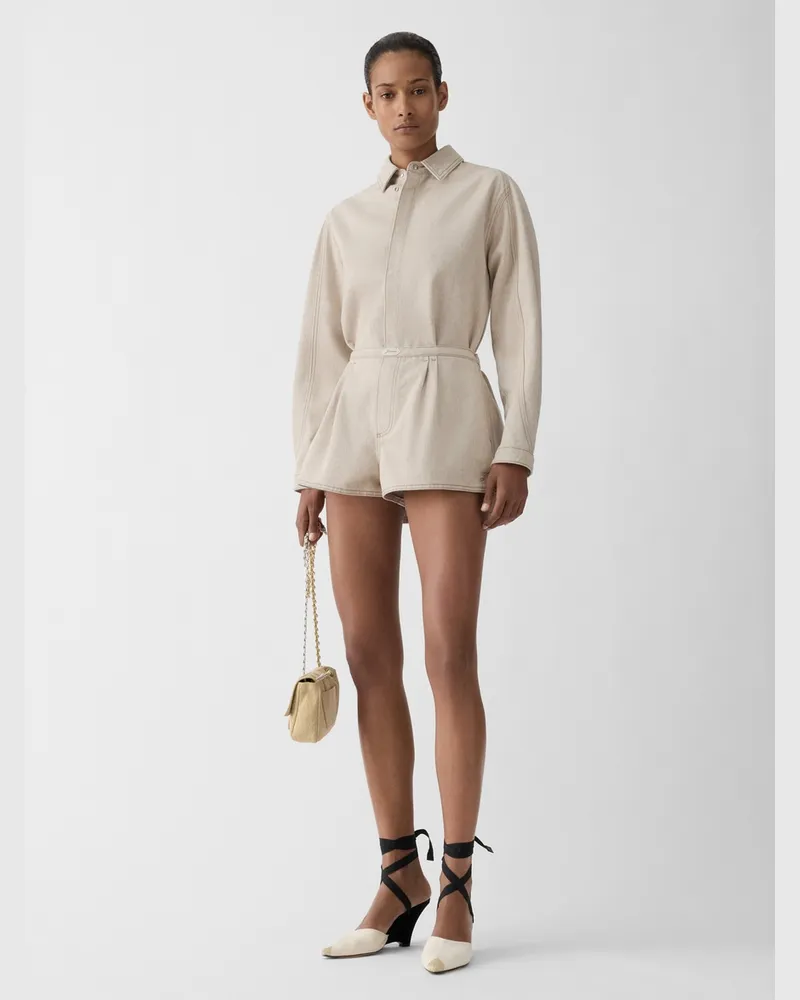 Jacquemus The Amelo De-nîmes Denim Shorts - Light Beige Light