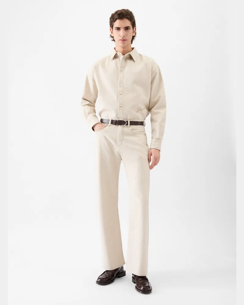 Jacquemus The Straight De-nîmes Denim Pants - Light Beige Light