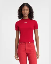 Jacquemus The Gros Grain T-shirt - Dark Red Dark